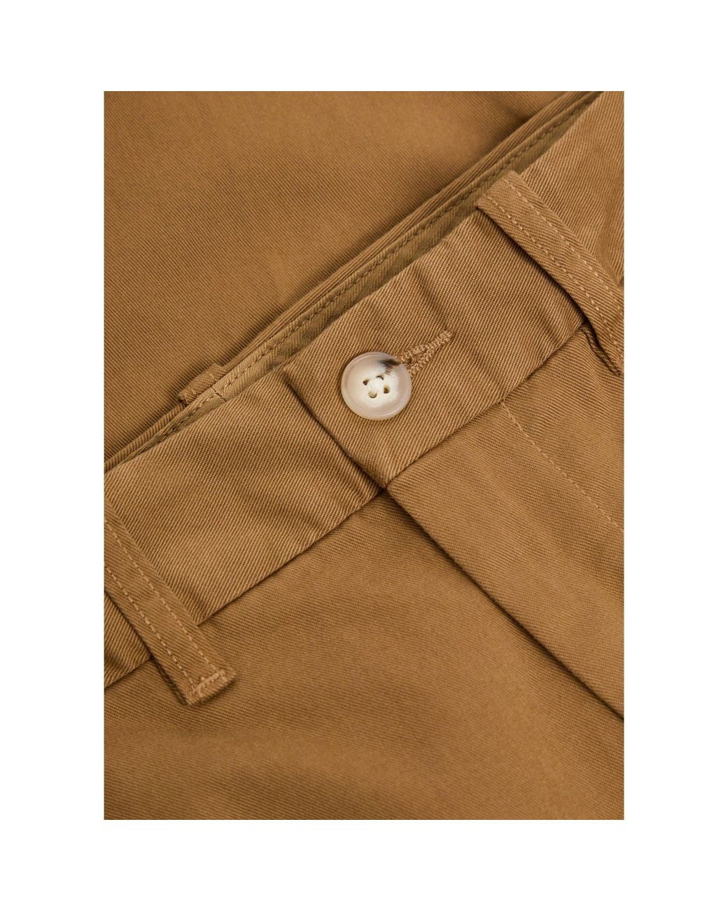 Polo Ralph Lauren Brown Cotton Straight Leg Trousers