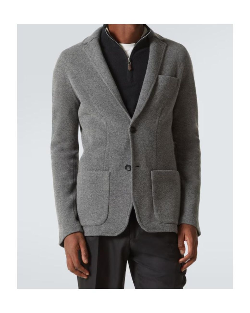 arch4 Gray Mr Poole Wool And Cashmere Cardigan for men
