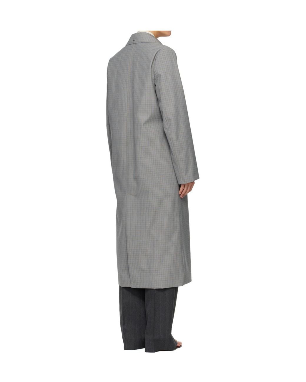 Our Legacy Gray Capital Wool Blend Lapel Coat
