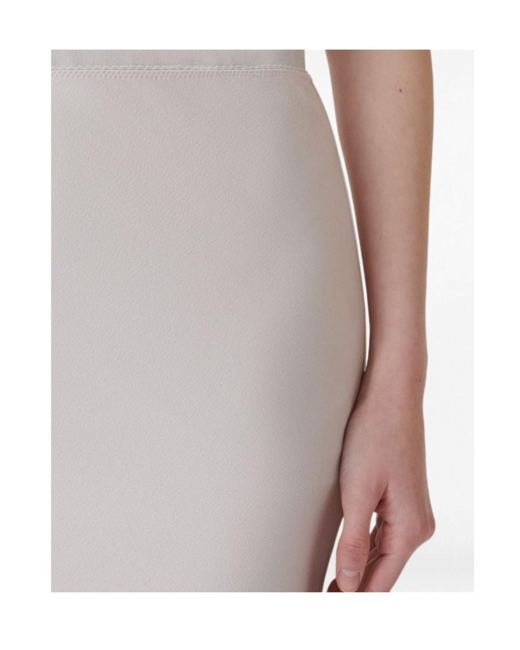 Fabiana Filippi White Satin-Finish Maxi Skirt