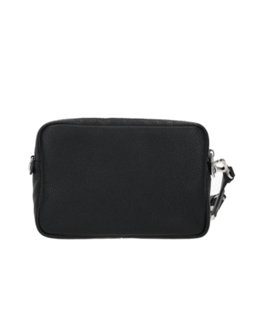 Prada Black Flou Zip-Up Shoulder Bag