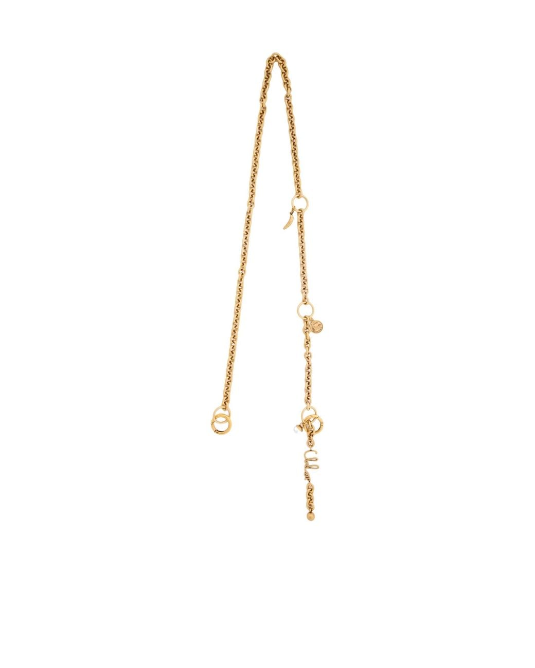 Chloé Metallic Logo-Plaque Chain Strap