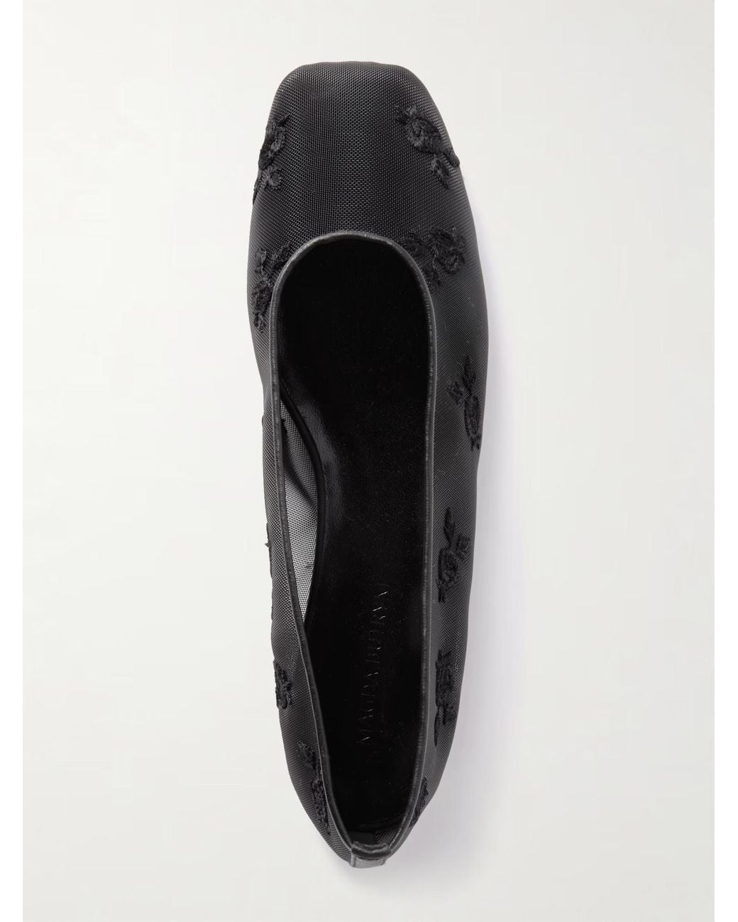 Magda Butrym Gray Mesh Ballet Flats