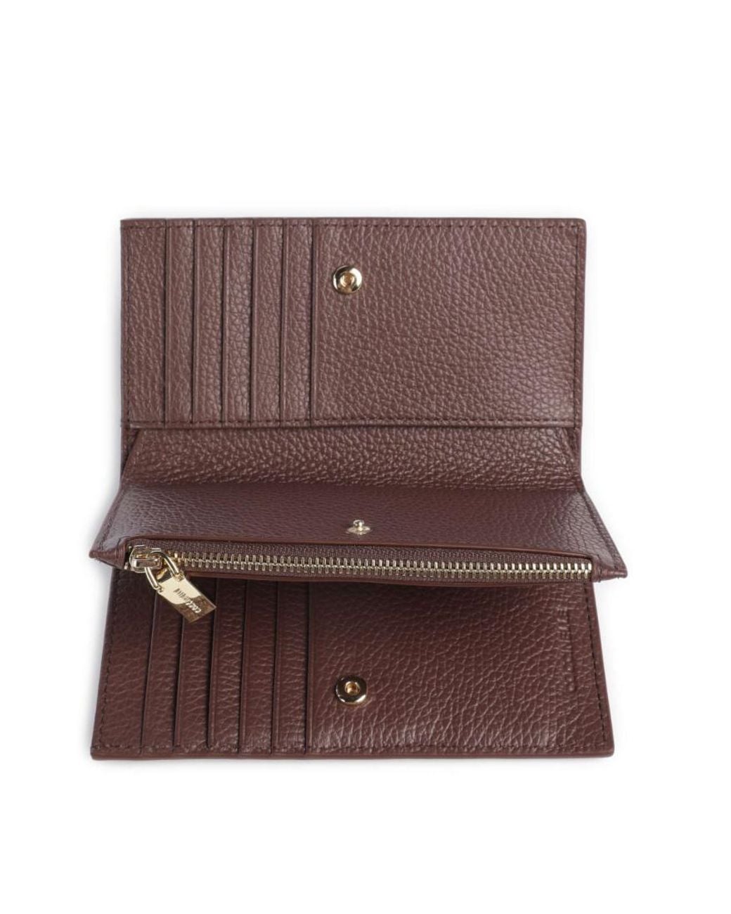 Coccinelle Purple Logo-Plaque Leather Wallet