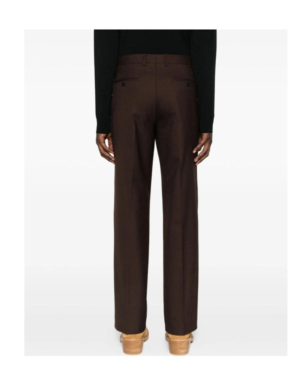 sunflower Black Casual Trousers With Belt Loops for men