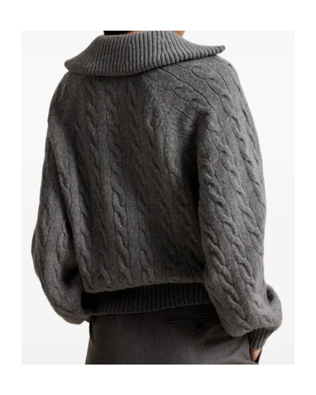 Polo Ralph Lauren Gray Ralph Lauren Cable Knit Button Cardigan