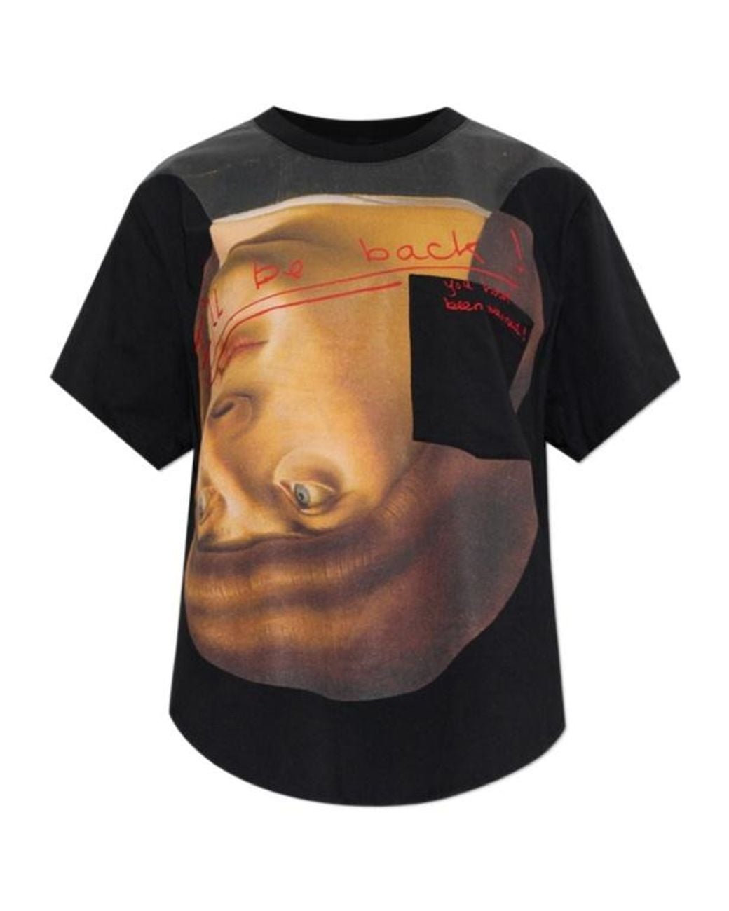 Vivienne Westwood Black Upside Down Head Print T-Shirt