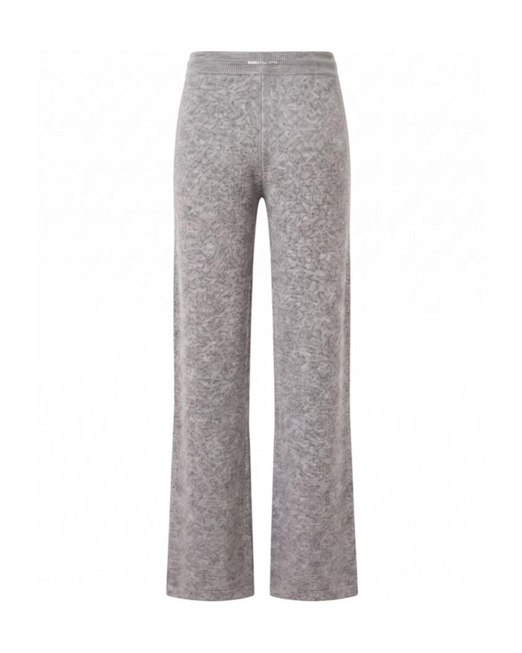 Peserico Gray Drawstring Knitted Trousers