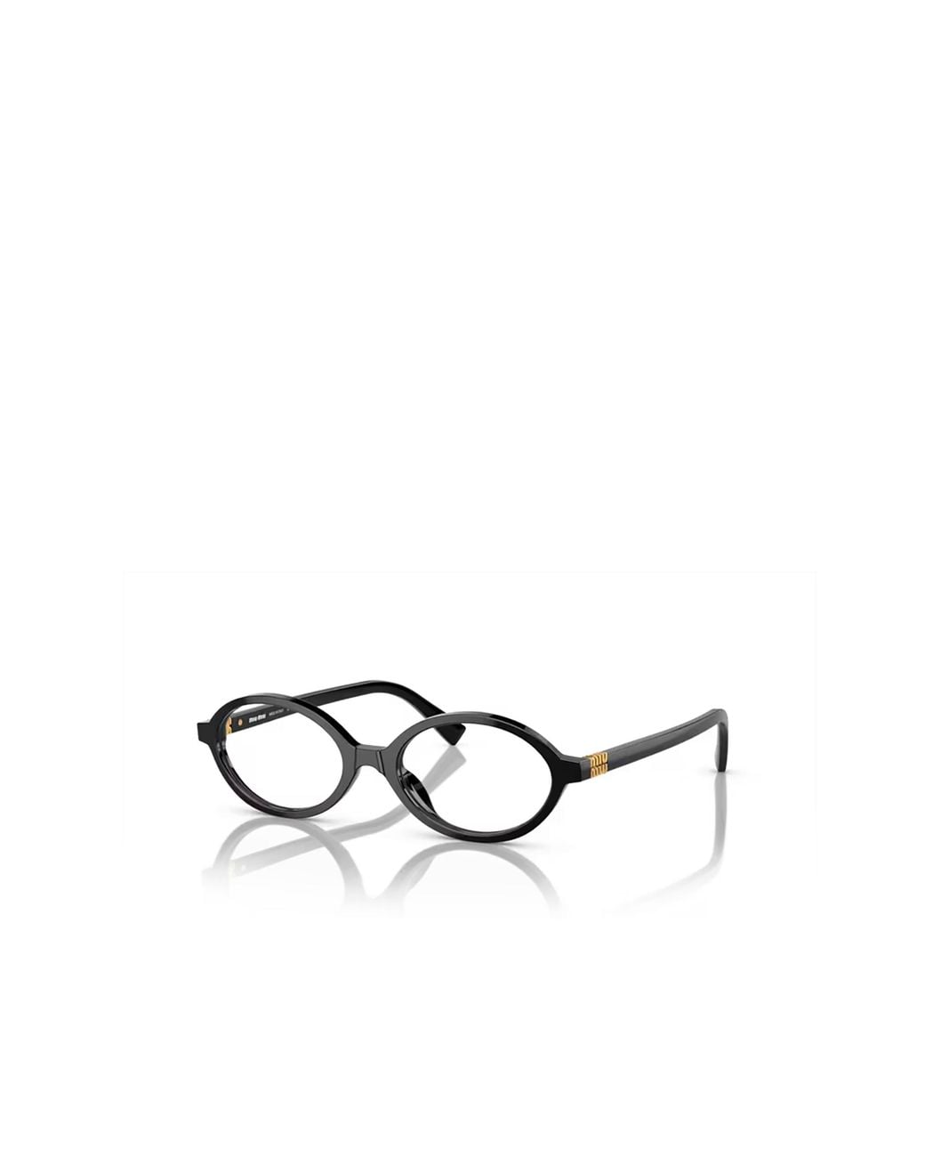Miu Miu White Eyewear Oval Frame Full Rim Glasses