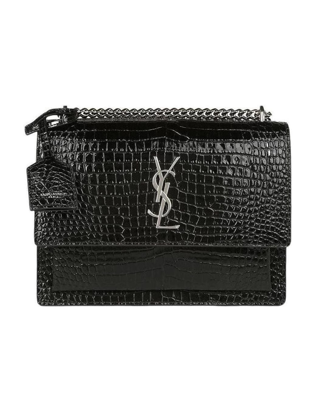 Saint Laurent Black Sunset Monogram Medium Shoulder Bag