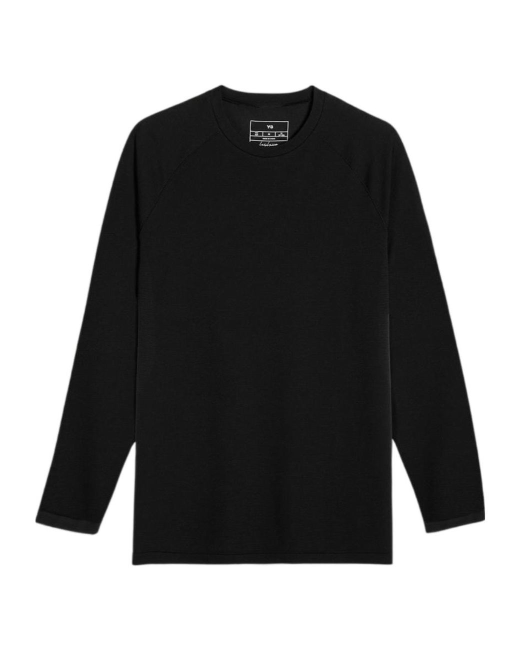 Y-3 Black M Run Knit Long-Sleeved Sweater for men