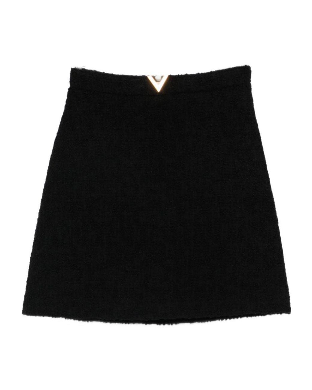 Valentino Black Triangle-Detail Mini Skirt