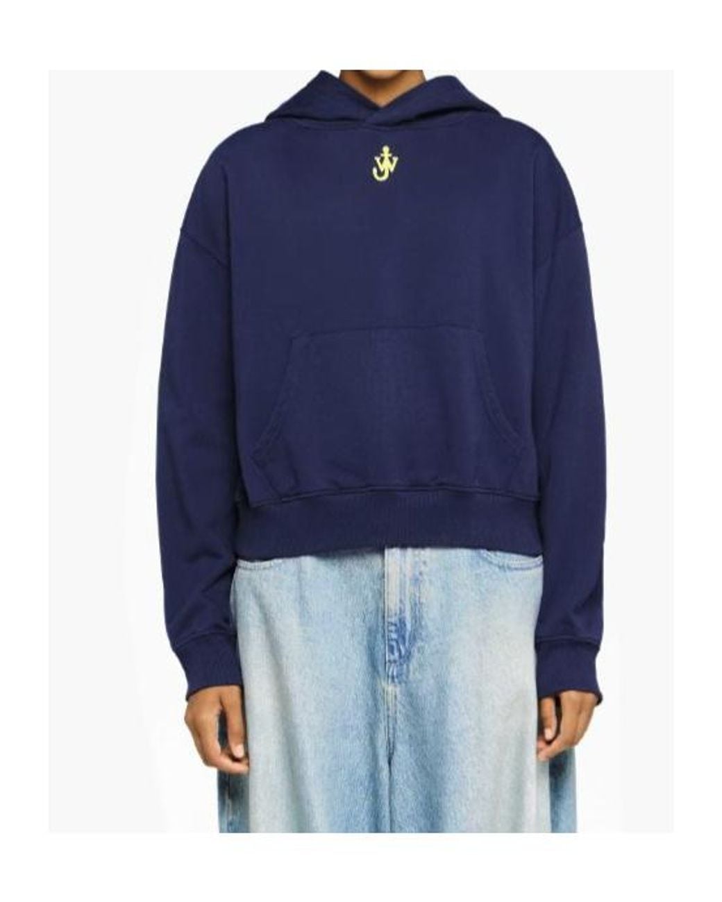 J.W. Anderson Blue Anchor-Embroidered Hoodie