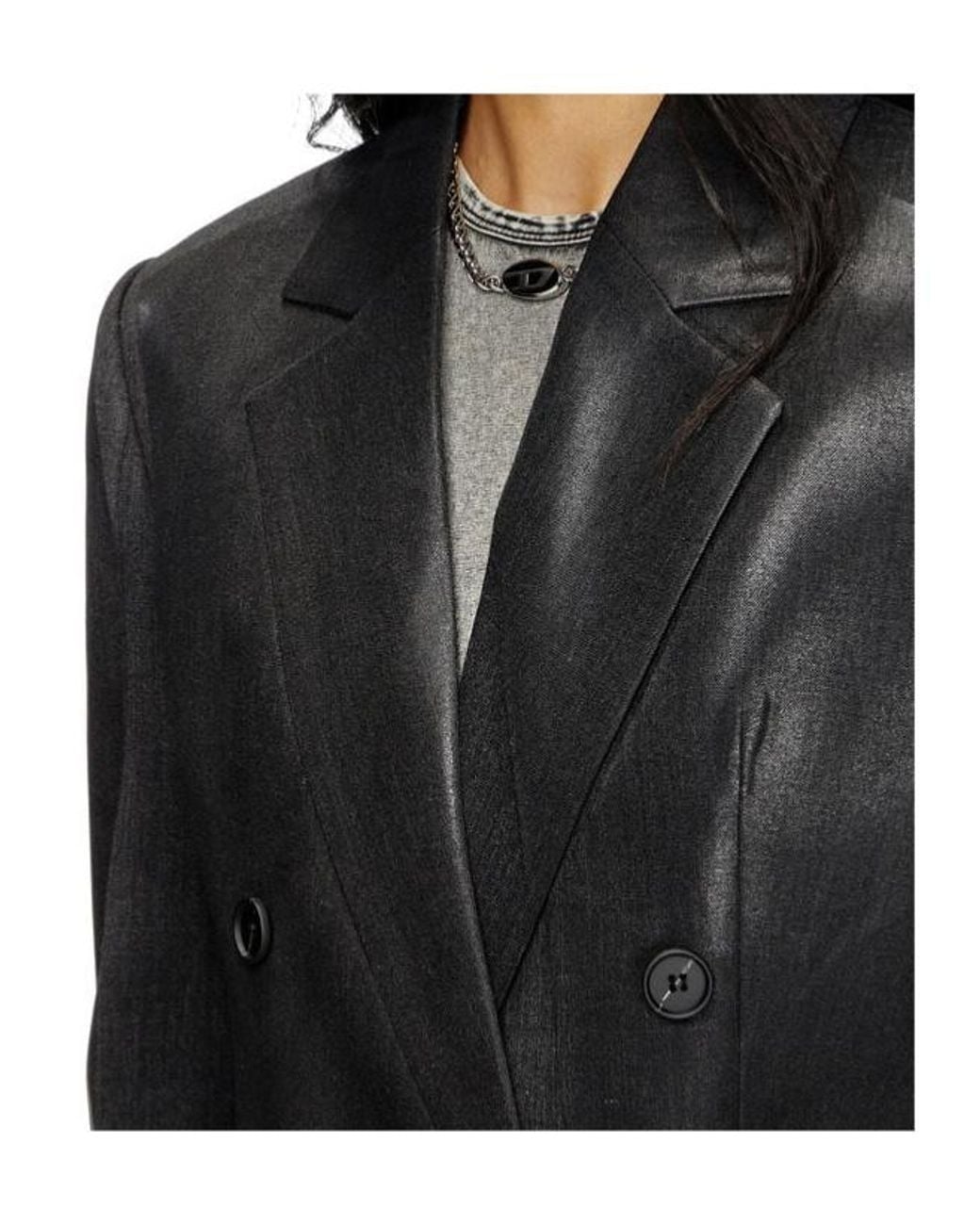 DIESEL Black G-Allant Double-Breasted Blazer