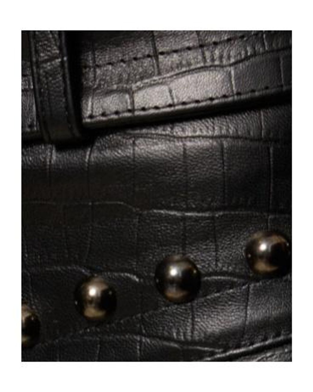 Alessandra Rich Black Belted Leather Casual Pants