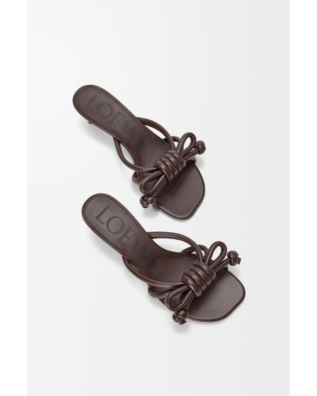 Loewe Brown Flamenco Knot Sandals