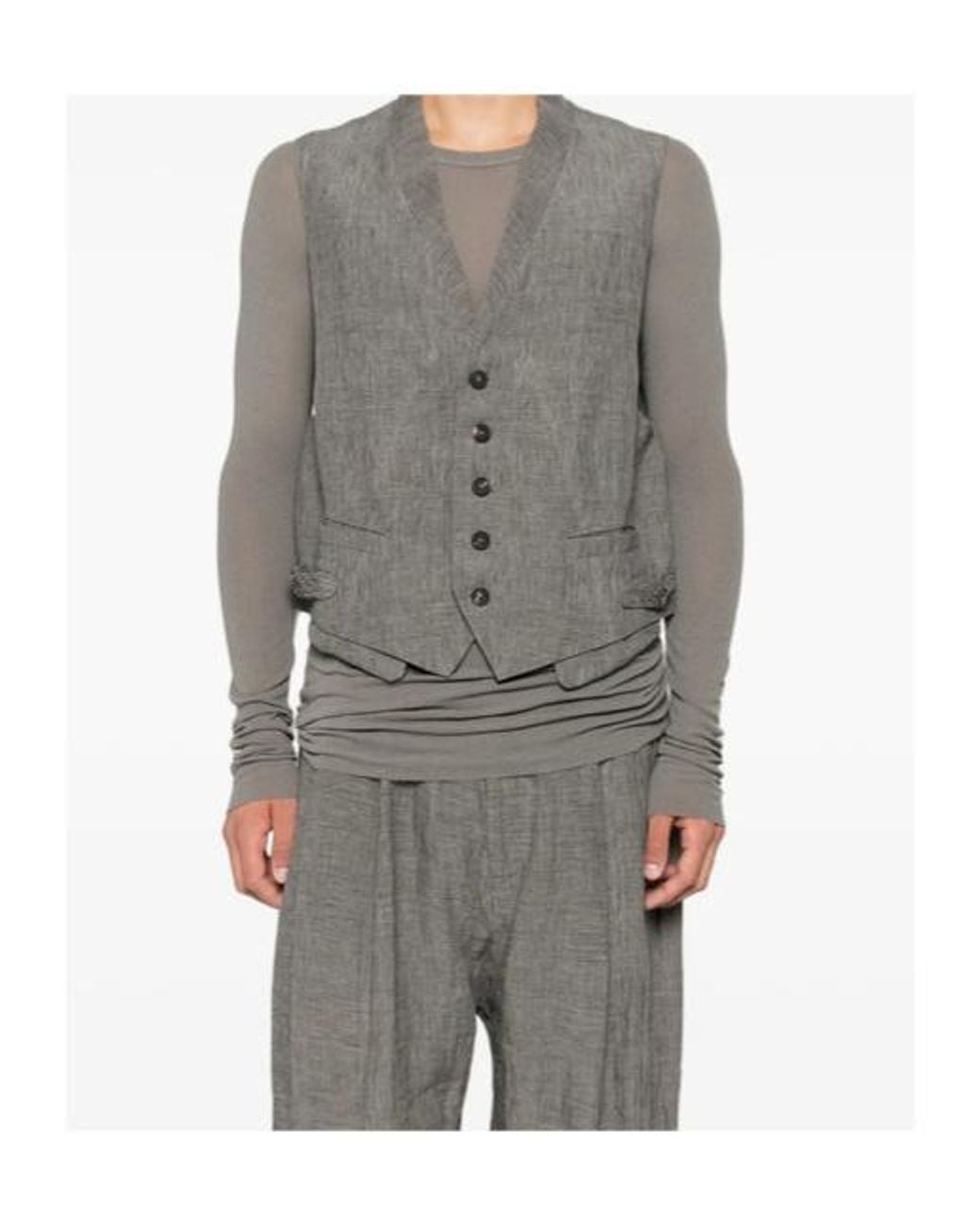 Ziggy Chen Gray Sleeveless Vest for men