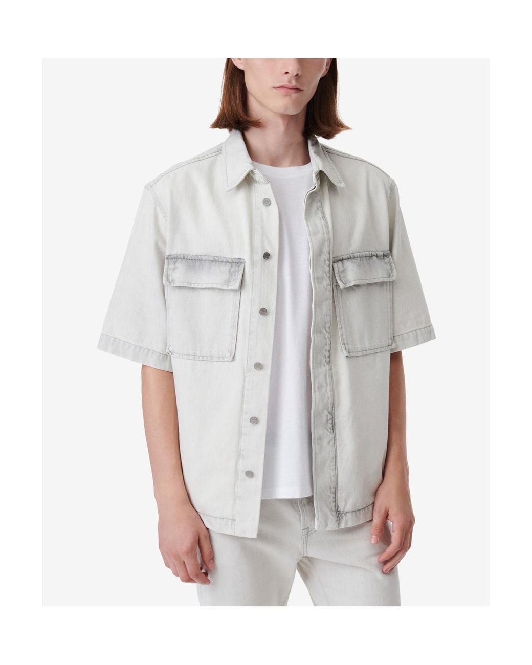 IRO Gray Short-Sleeved Shirt for men
