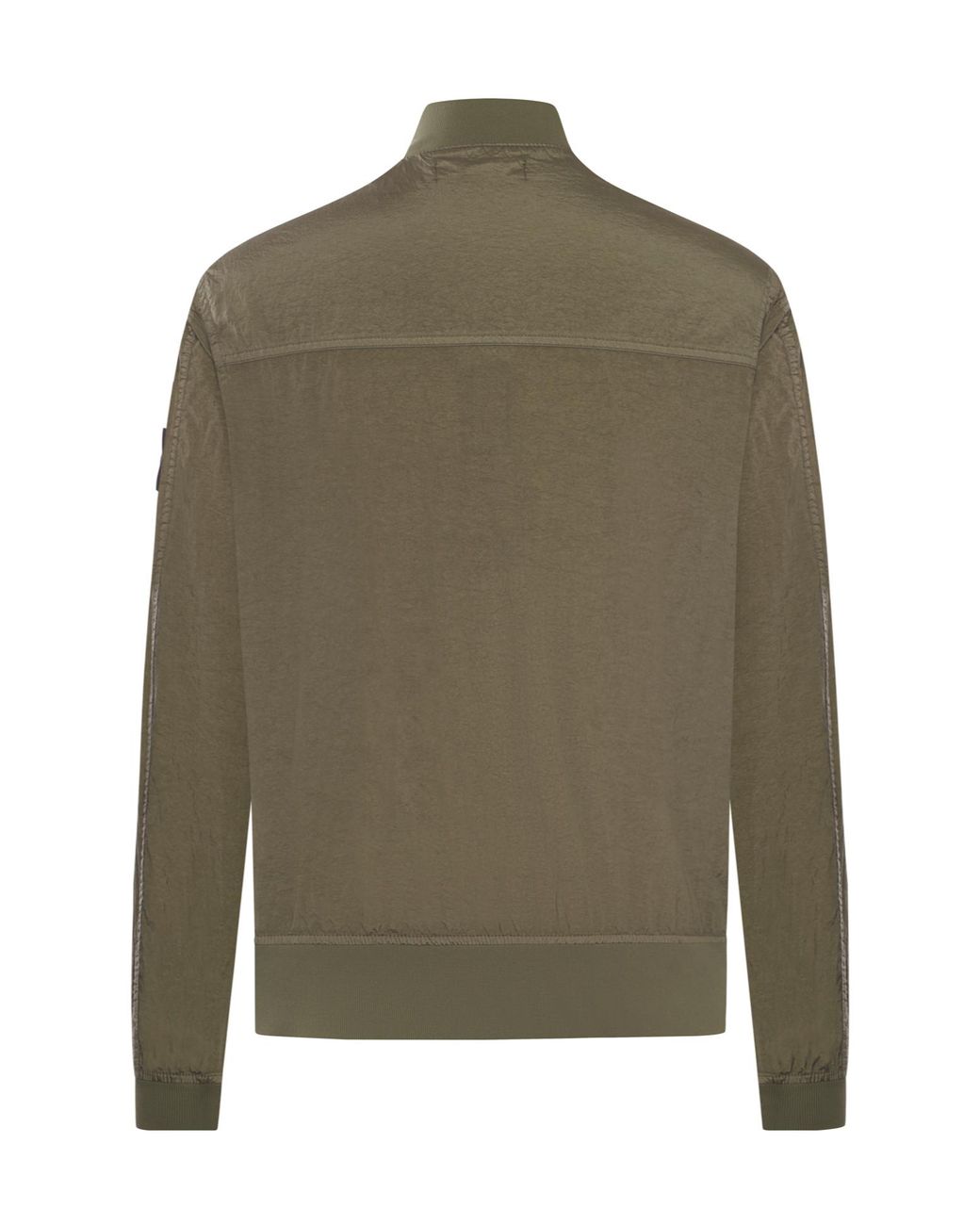 Stone Island Green Logo-Patch Zipped Jacket for men
