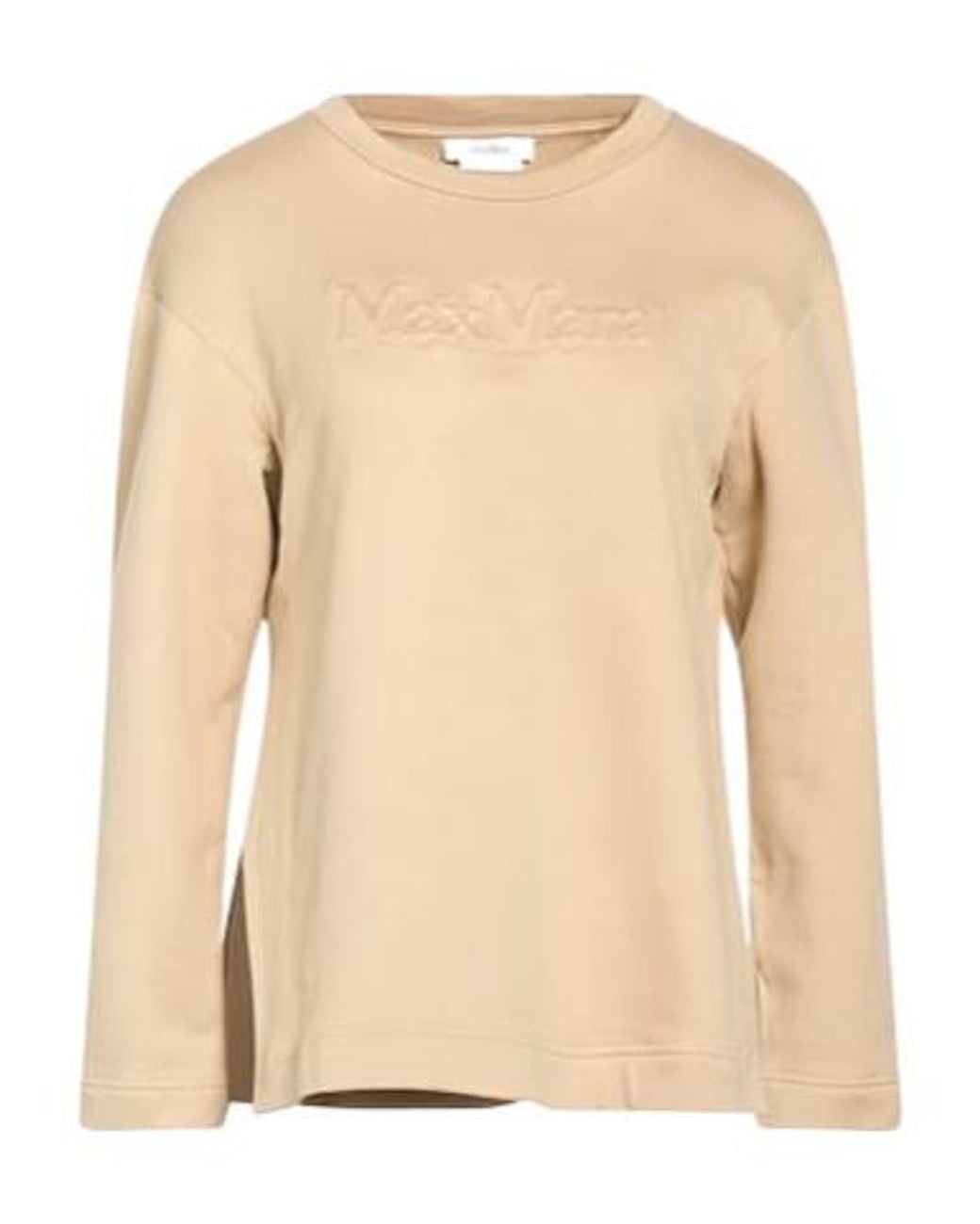 Max Mara Natural Minimal Crew Neck Long Sleeve T-Shirt
