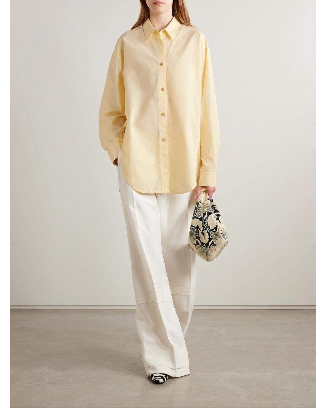 Khaite Natural Goya Long Sleeved Shirt