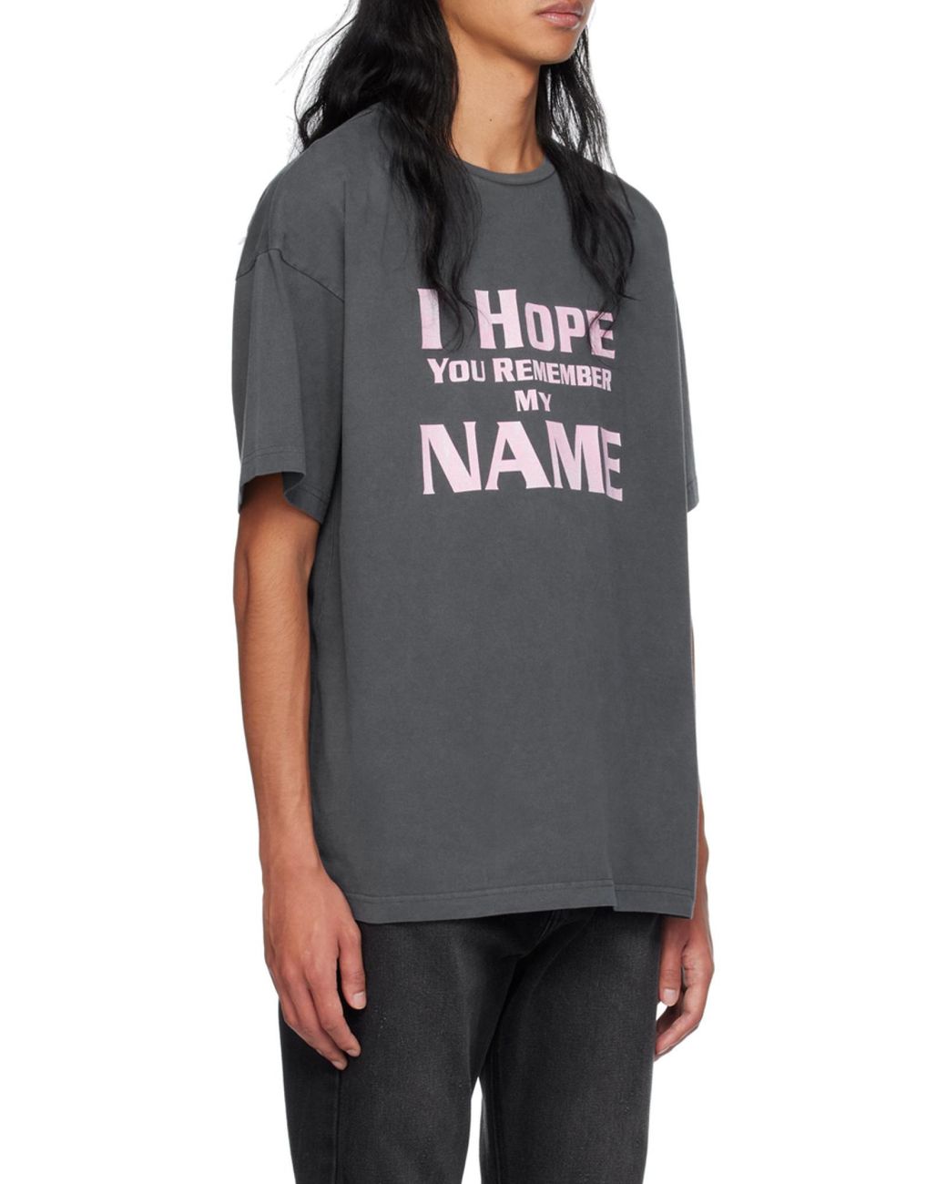 we11done Gray Lettering T-Shirt
