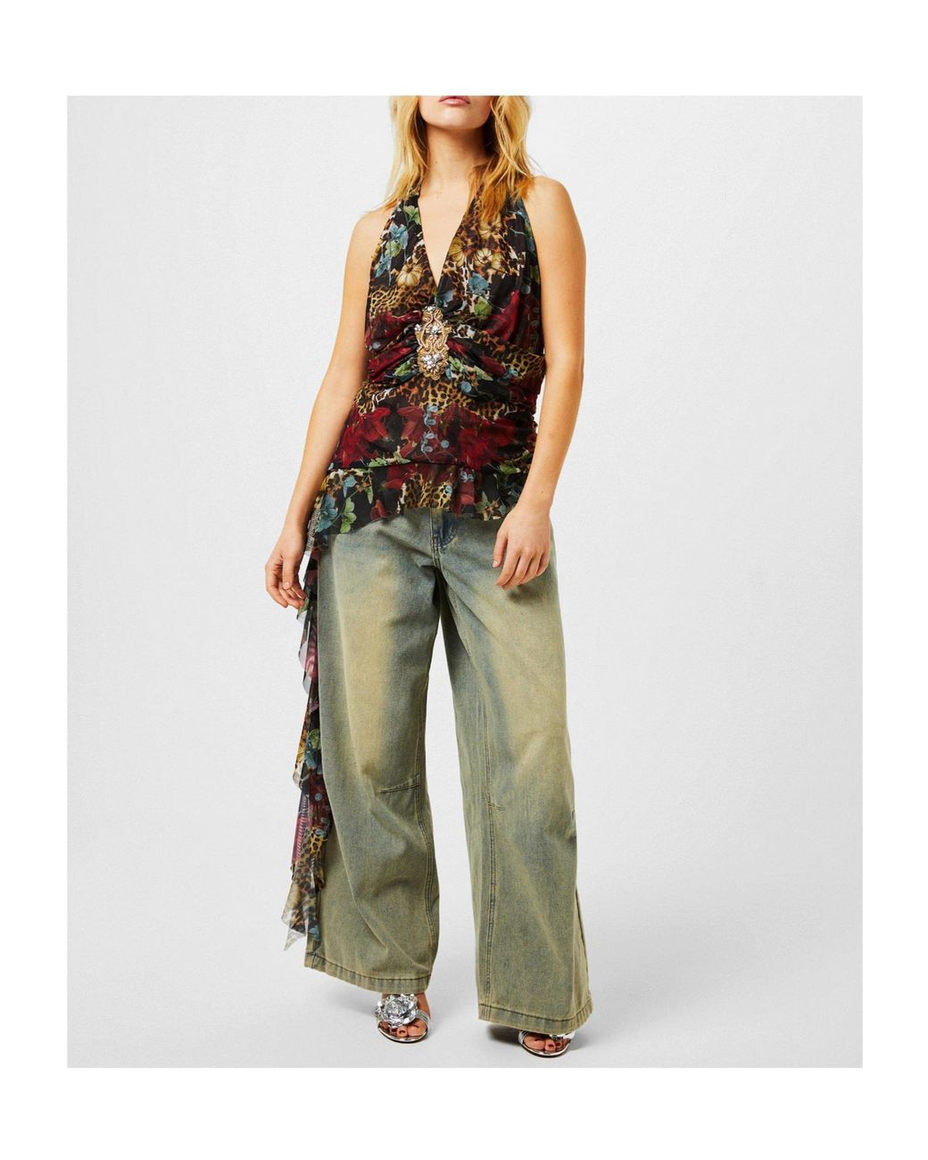 Jaded London Green Colusses Jeans