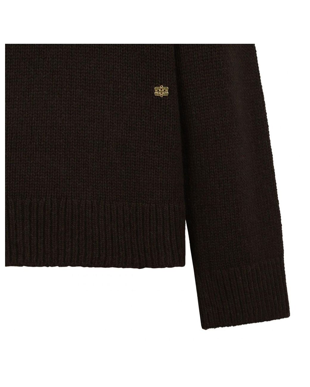 Ganni Black Crossed Strapped Open-Back Pullover