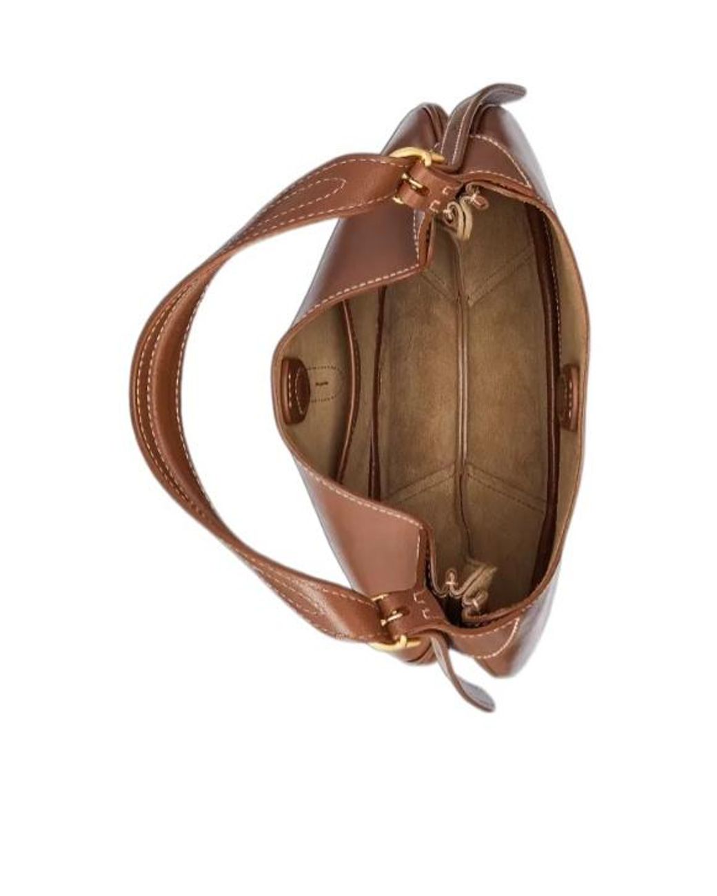 Polo Ralph Lauren Brown Small Polo Id Strapped Shoulder Bag