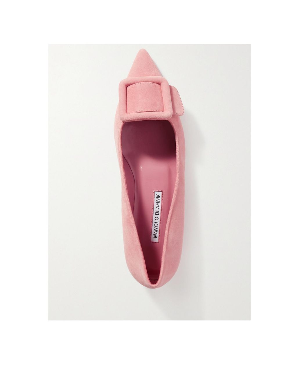 Manolo Blahnik Pink Pointed Flat Shoes