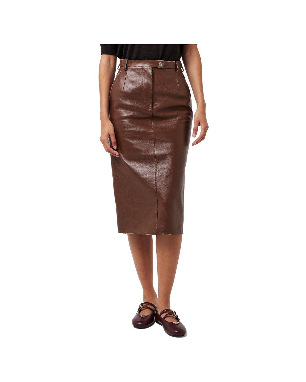 Prada Brown Casual And Versatile Midi Skirt