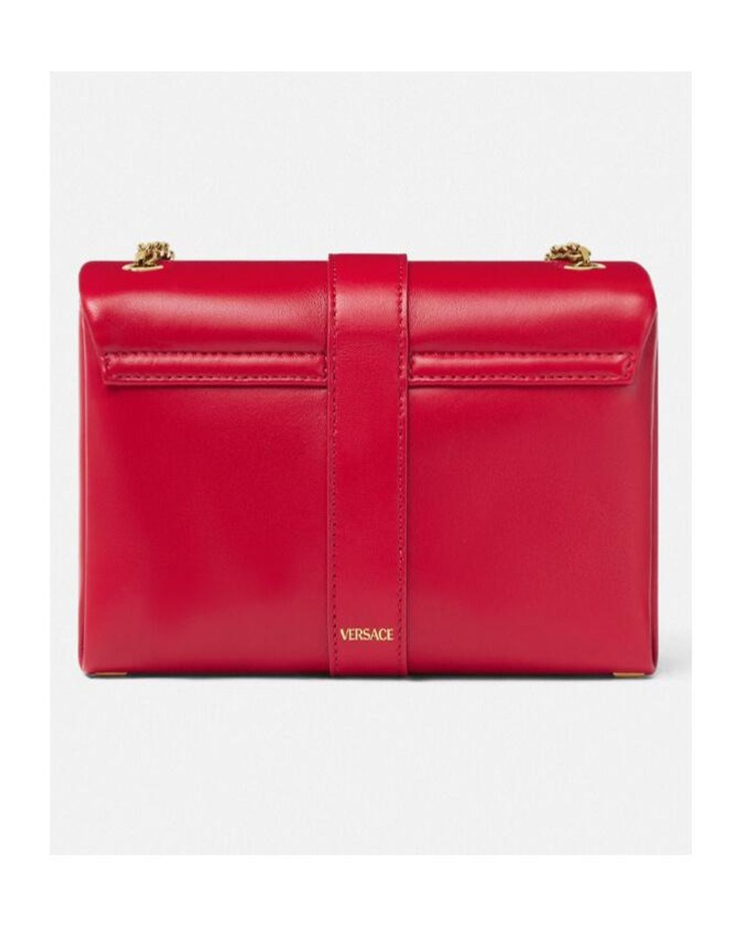 Versace Red Chain-Linked Shoulder Bag