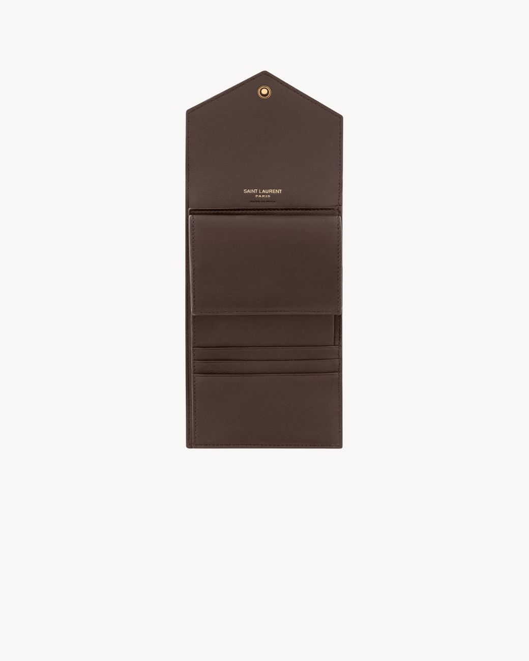 Saint Laurent Brown Cassandre Multi-Fold Wallet