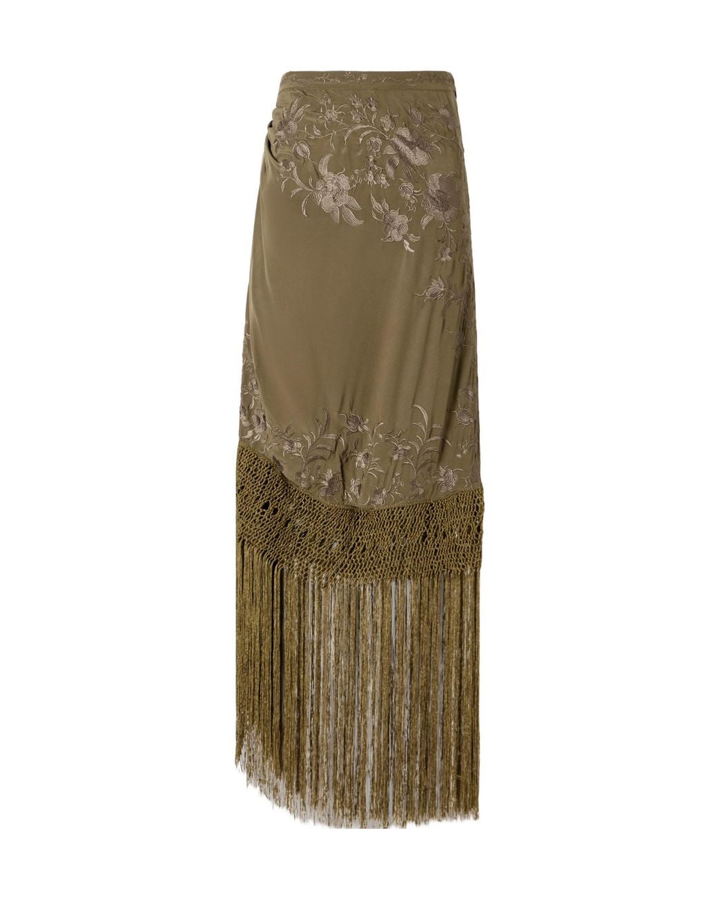 Ulla Johnson Natural Fringed Skirt