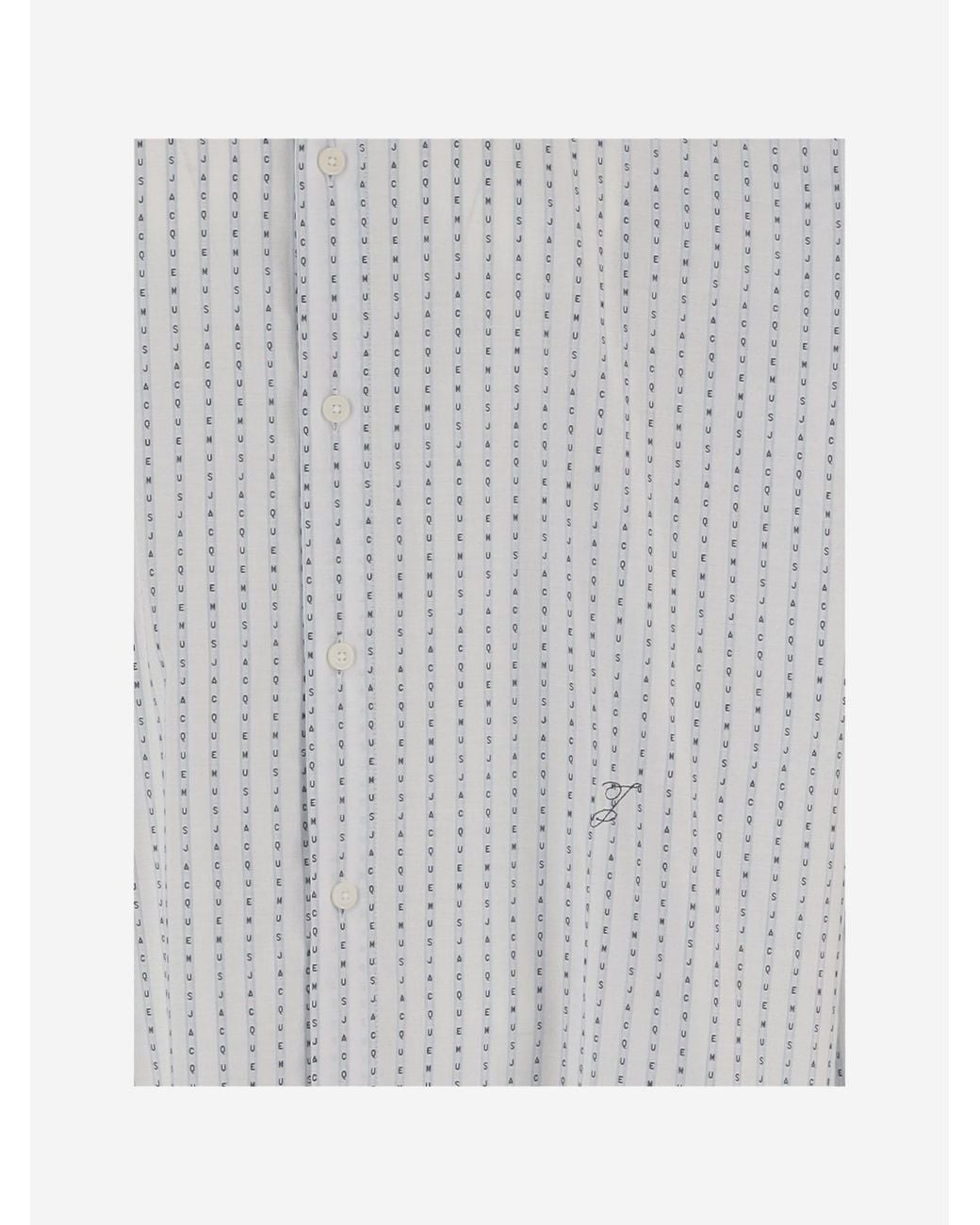 Jacquemus Gray Letro Striped Long Sleeved Shirt for men