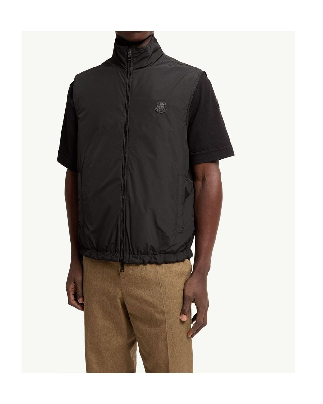 Moncler Black Reversible Zip-Up Vest for men