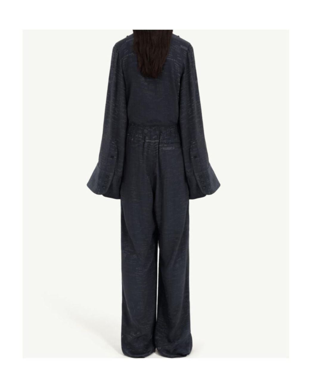 MM6 by Maison Margiela Blue Satin Pants