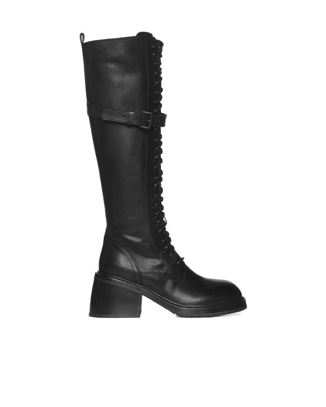 Ann Demeulemeester Black Heike High Leather Boots