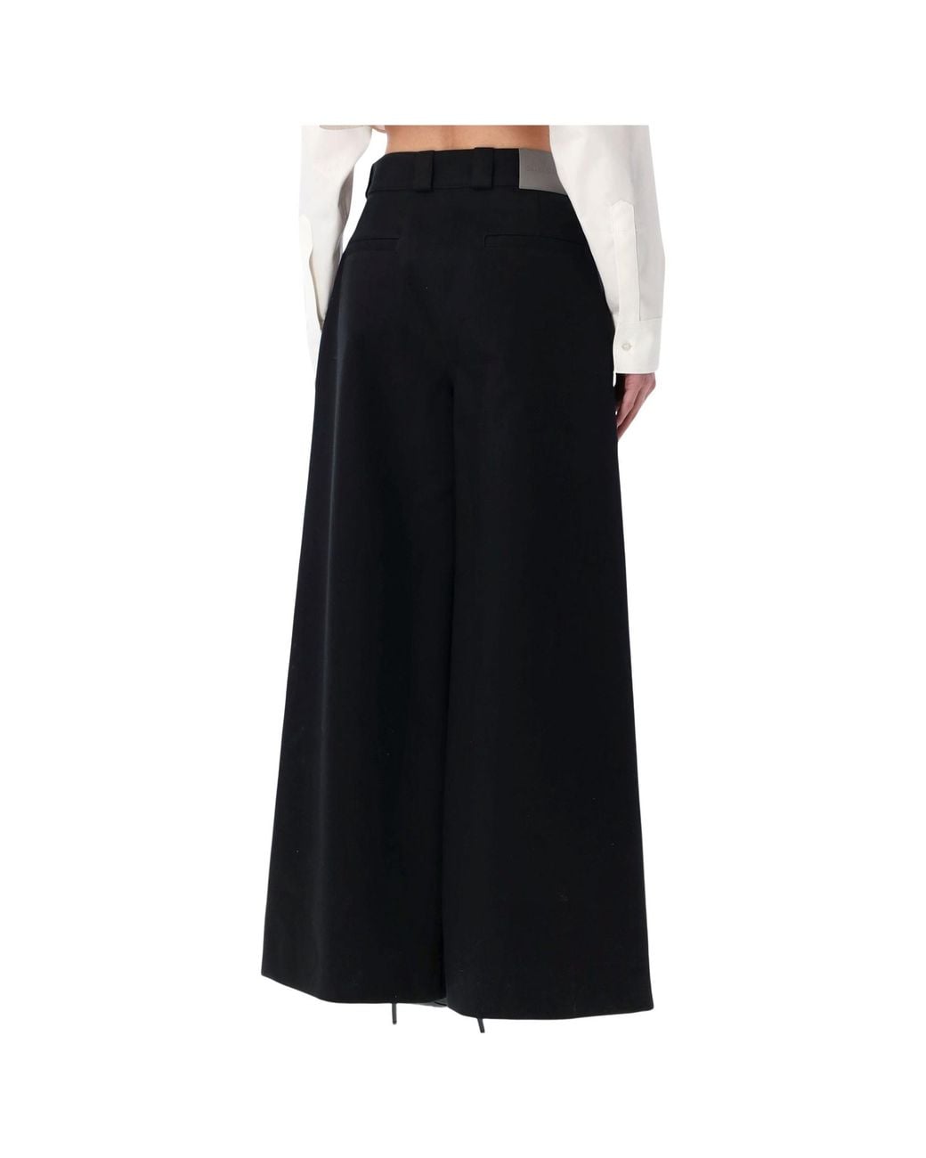 Balenciaga Black Wide-Leg Tailored Trousers