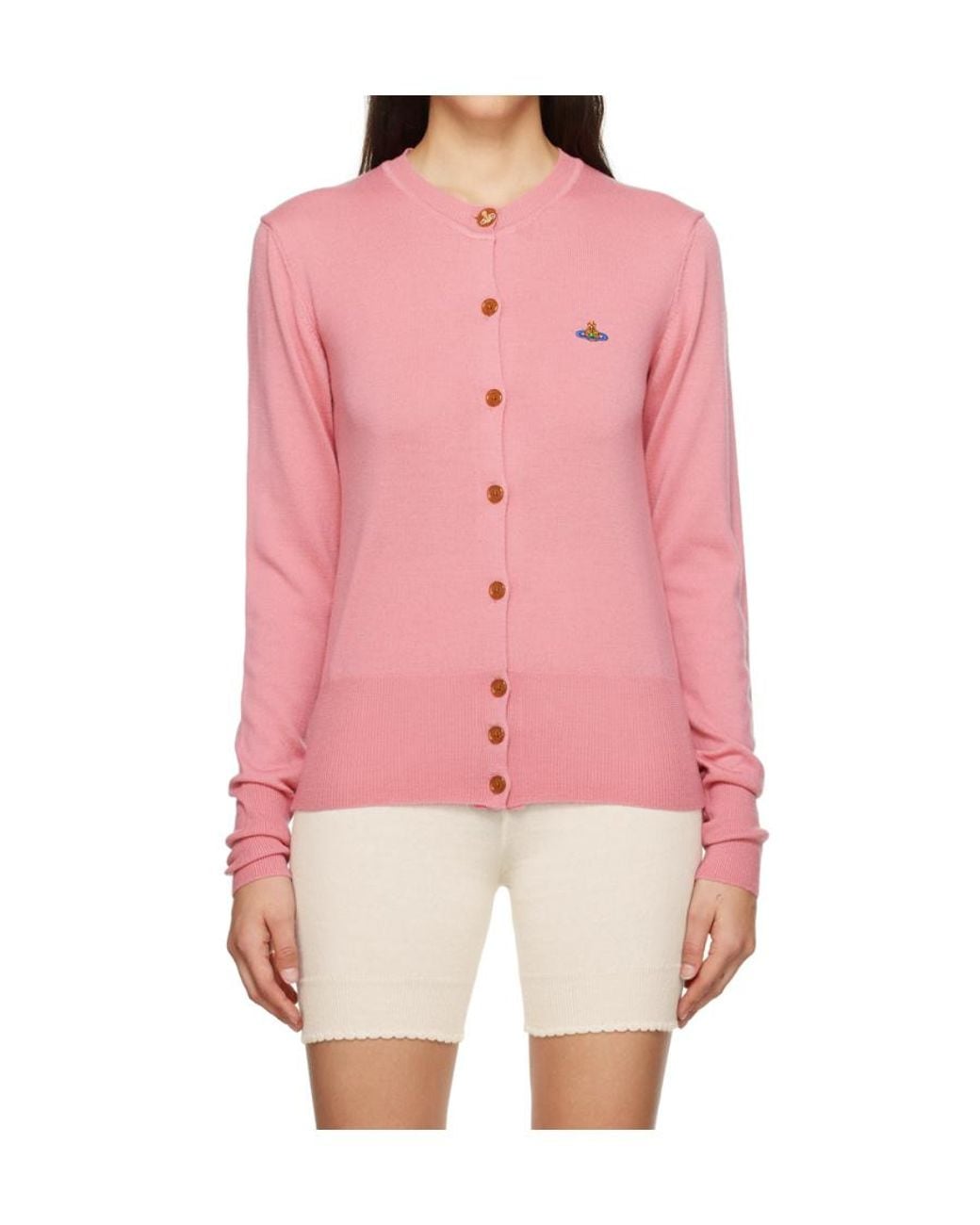 Vivienne Westwood Pink Crew Neck Long-Sleeve Knit Top