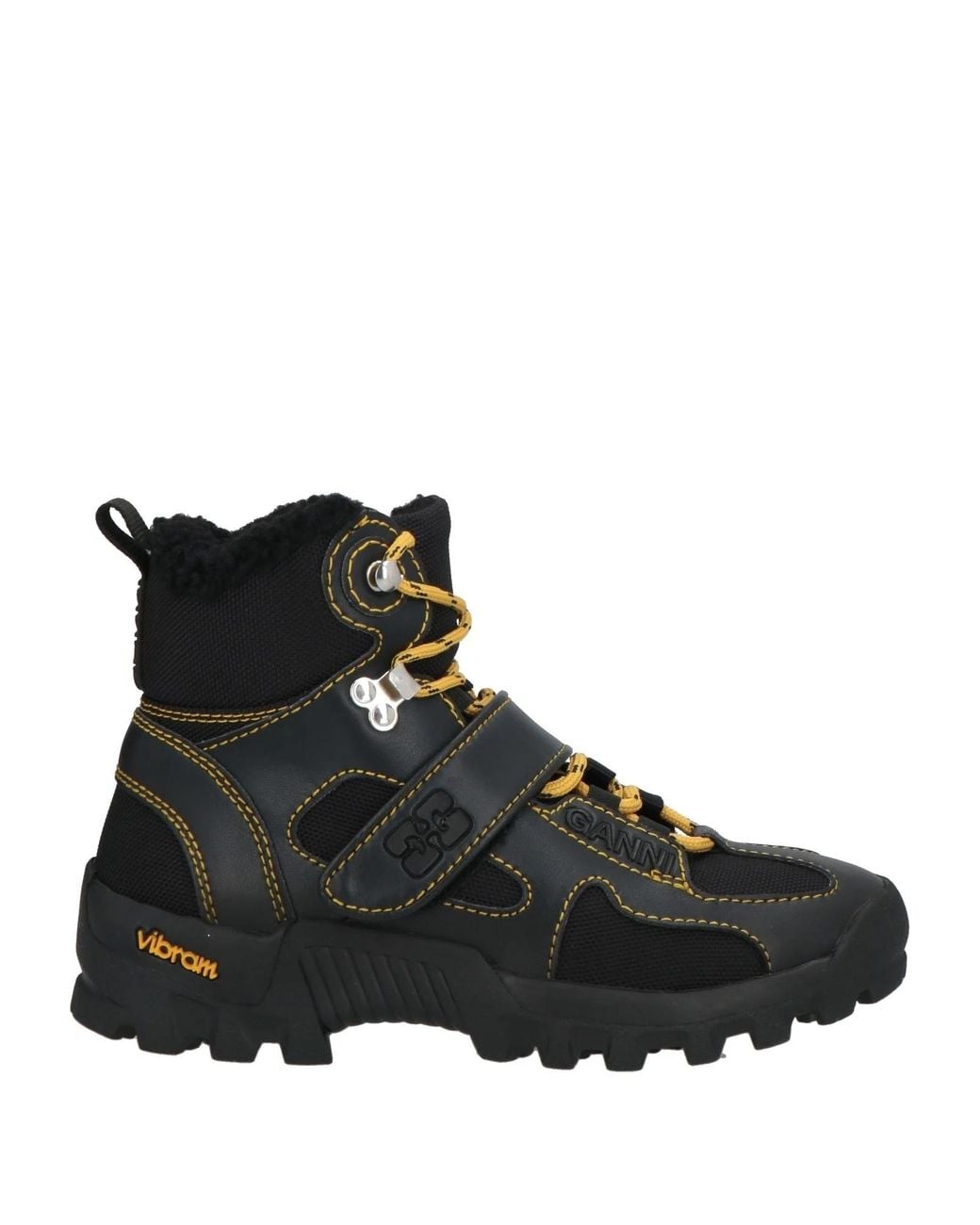 Ganni Black Minimalist Hiking Boots