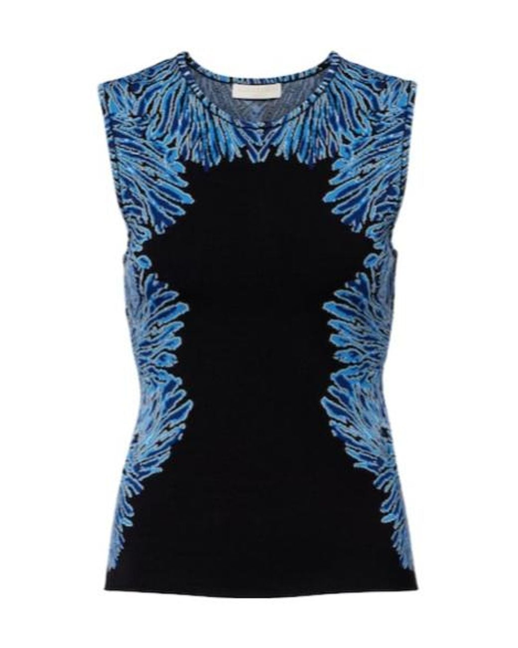 Ulla Johnson Blue Aylin Knitted Jacquard Tank Top