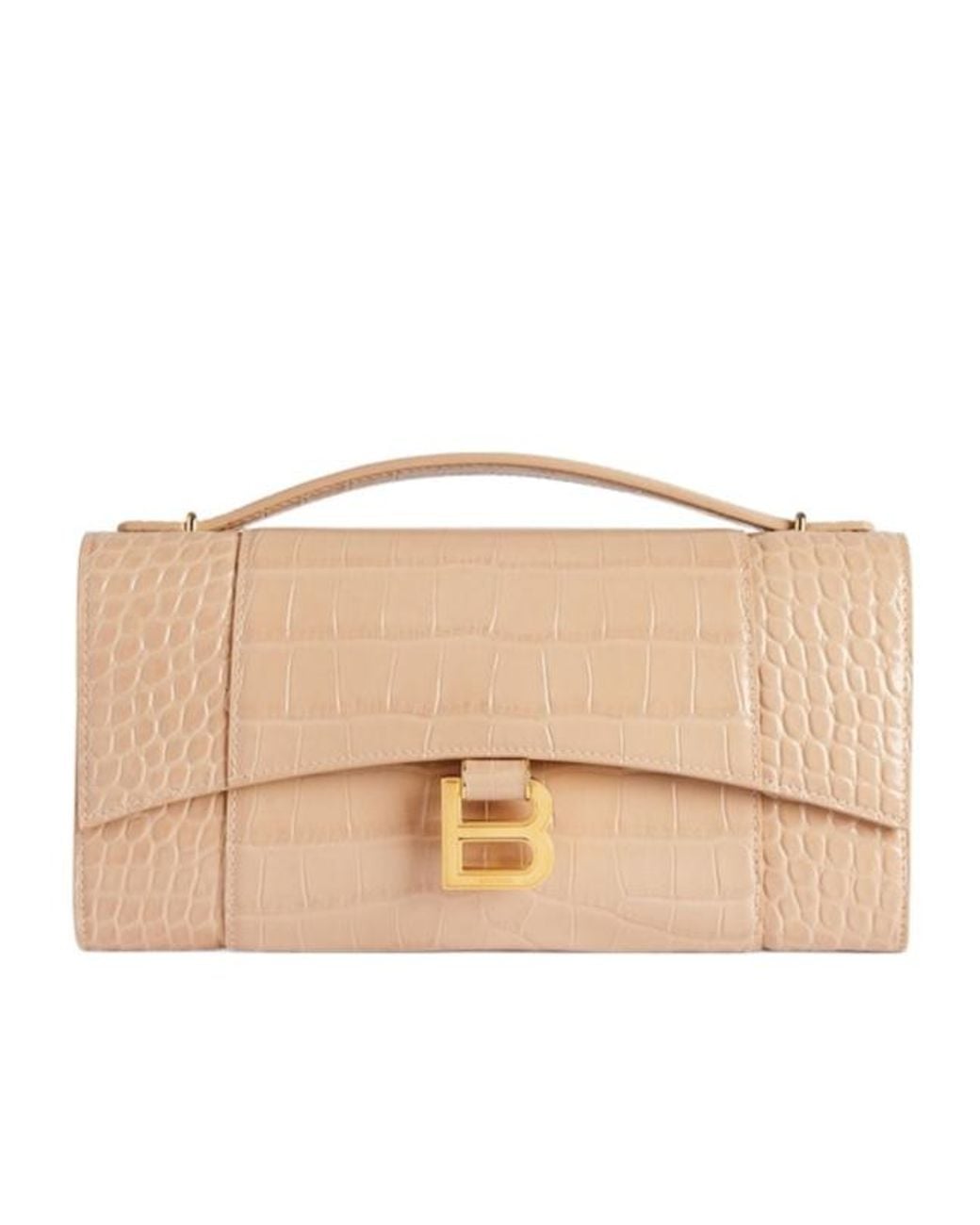 Balenciaga Natural Hourglass Pochette With Chain