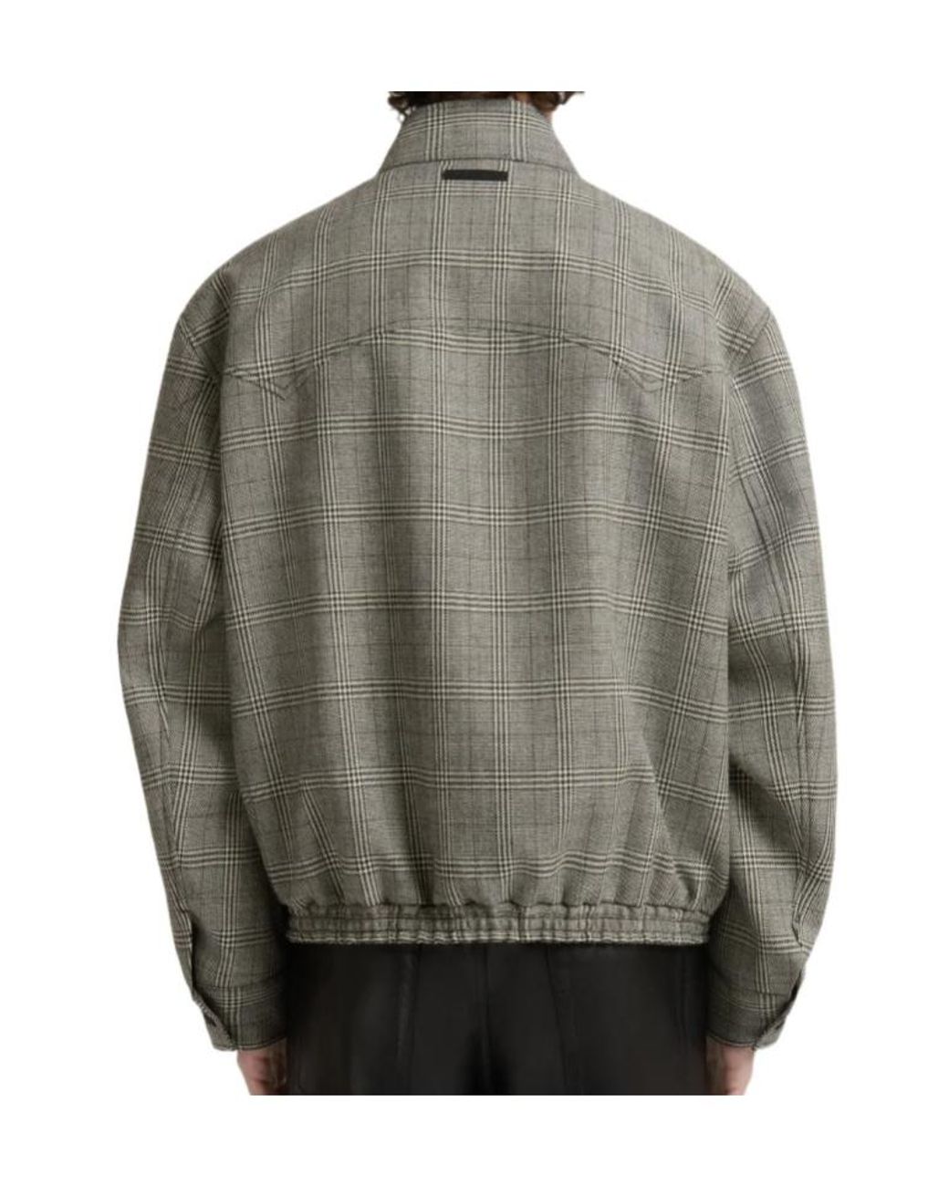 Marni Gray Zip-Up Checked Jacket for men