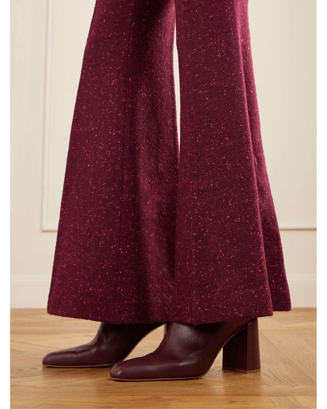 Gabriela Hearst Purple Luke Textured-Leather Chelsea Boots