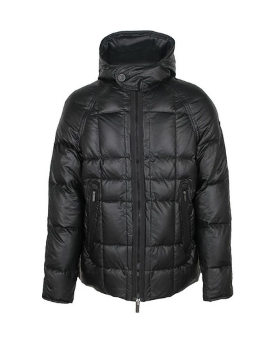 Emporio Armani Black Long-Sleeved Down Jacket for men