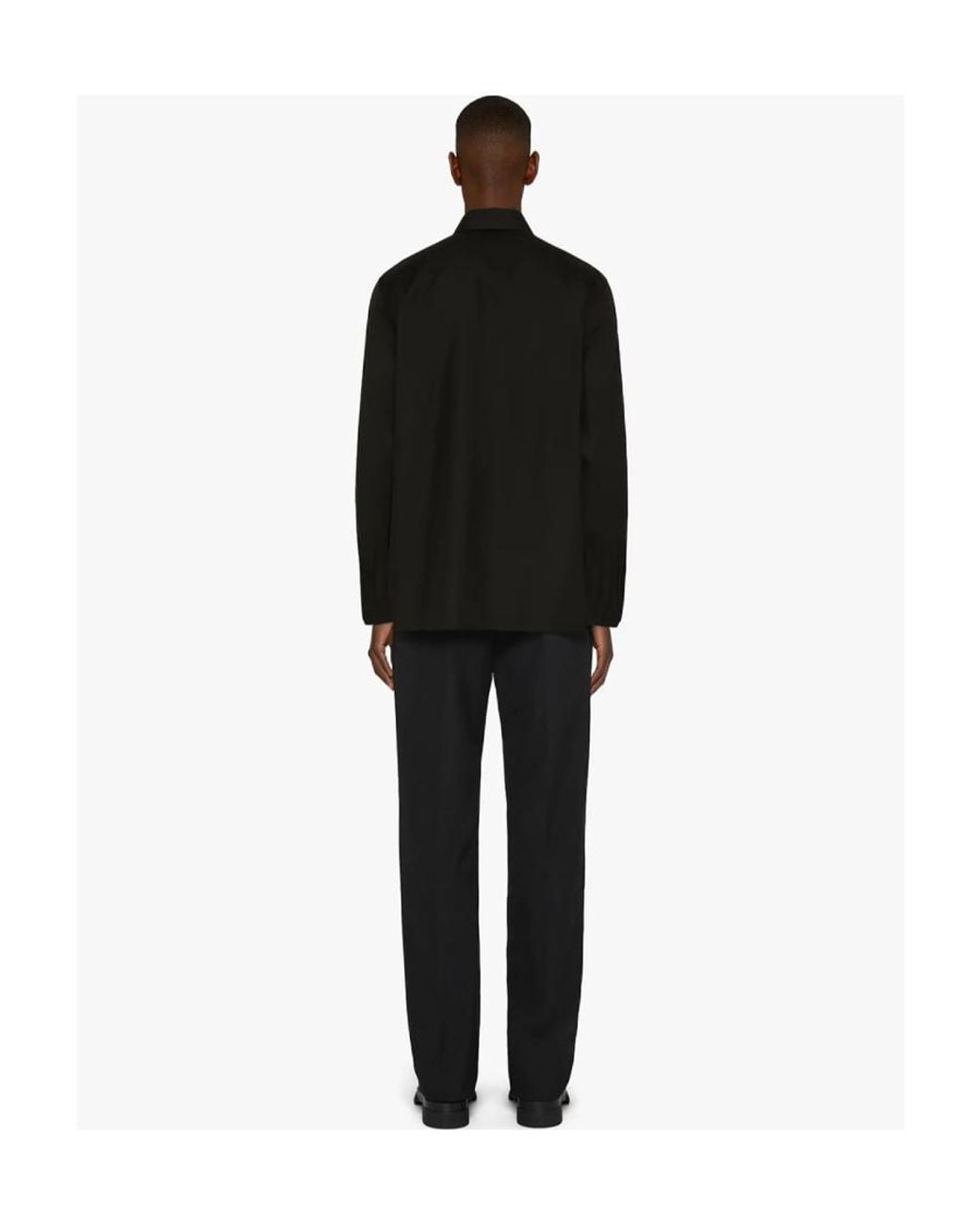 Givenchy Black Archetype Zipped Shirt for men