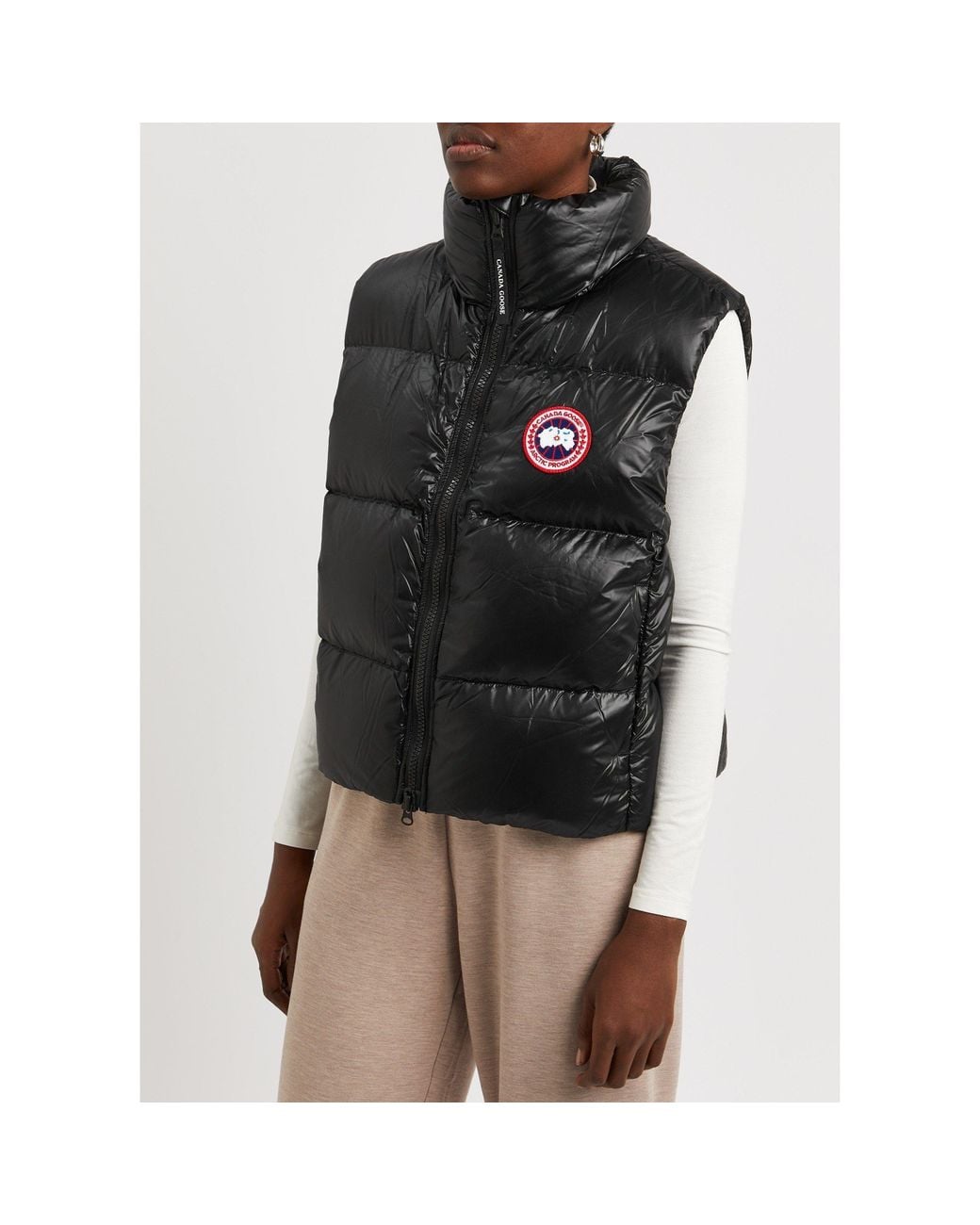 Canada Goose Black Stand-Collar Down Vest
