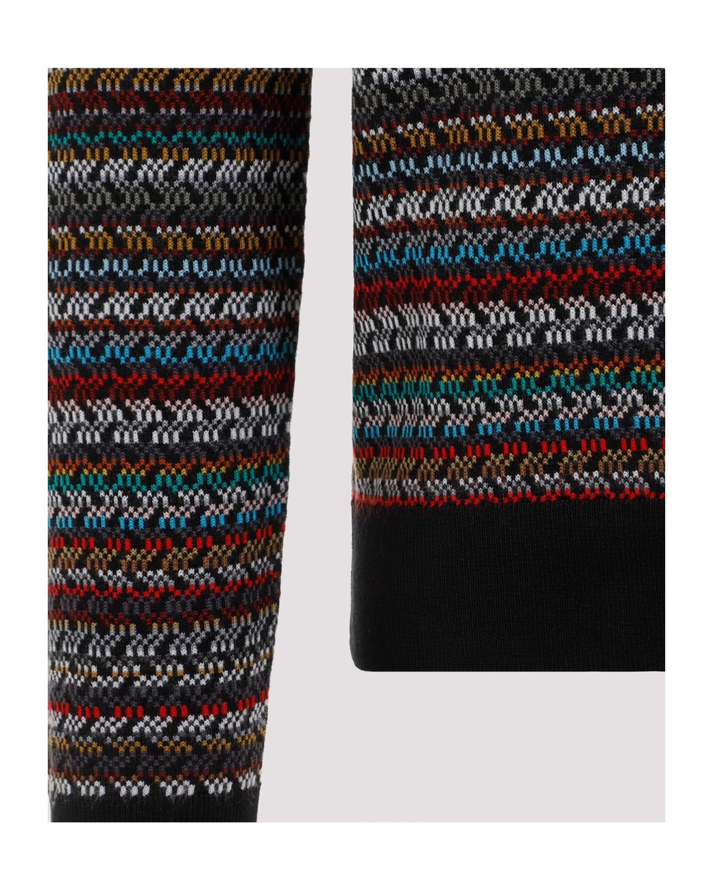 Paul Smith Gray Pattern-Intarsia Knitted Jumper for men