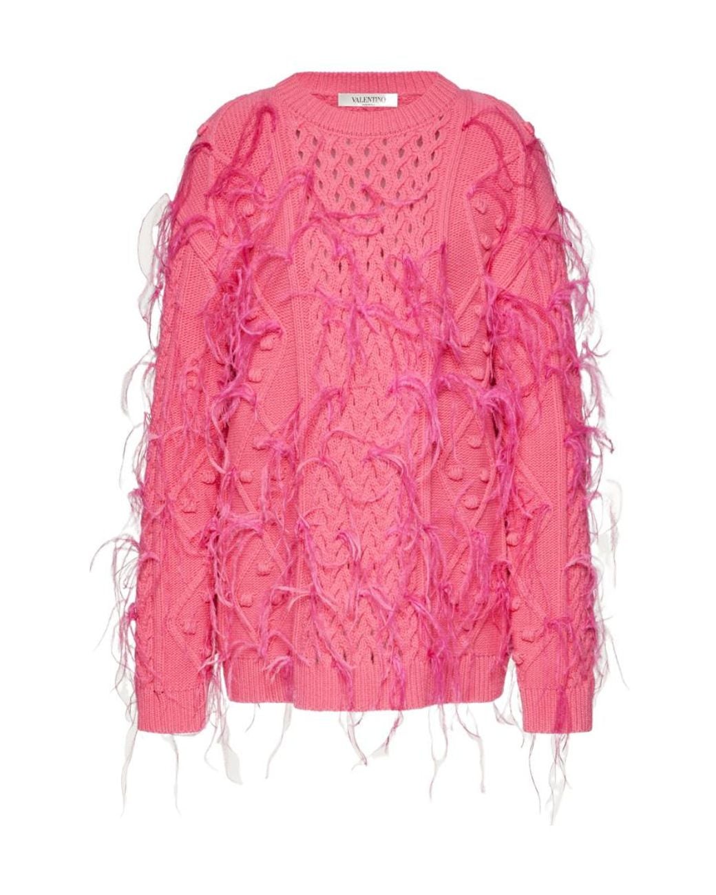 Valentino Pink Embroidered Pullover